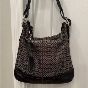 Y2K Coach Signature Black Shoulder Bag